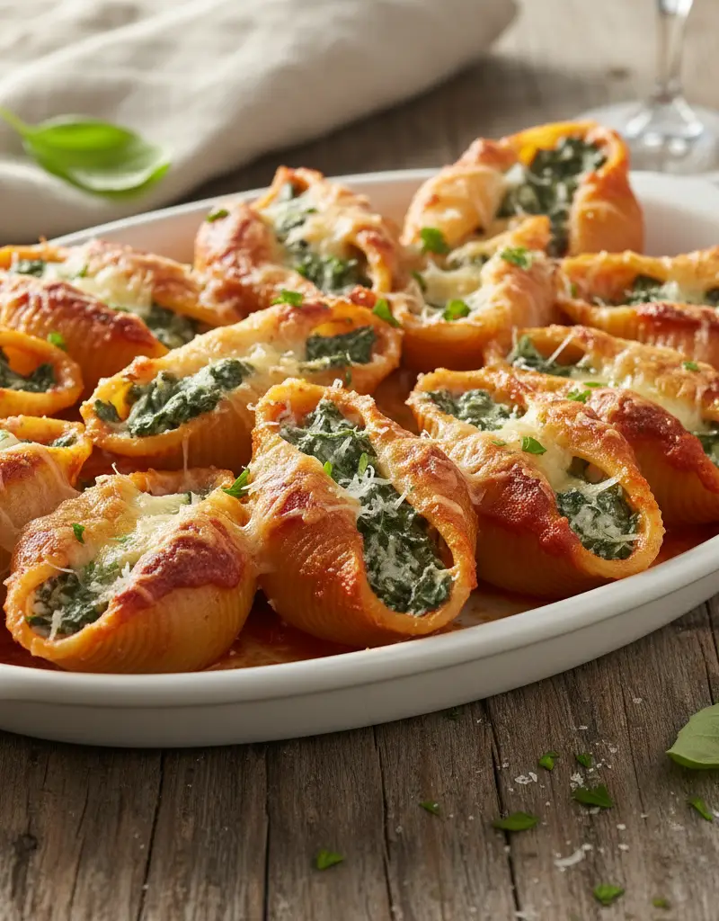 Spinach and Ricotta Stuffed Shells