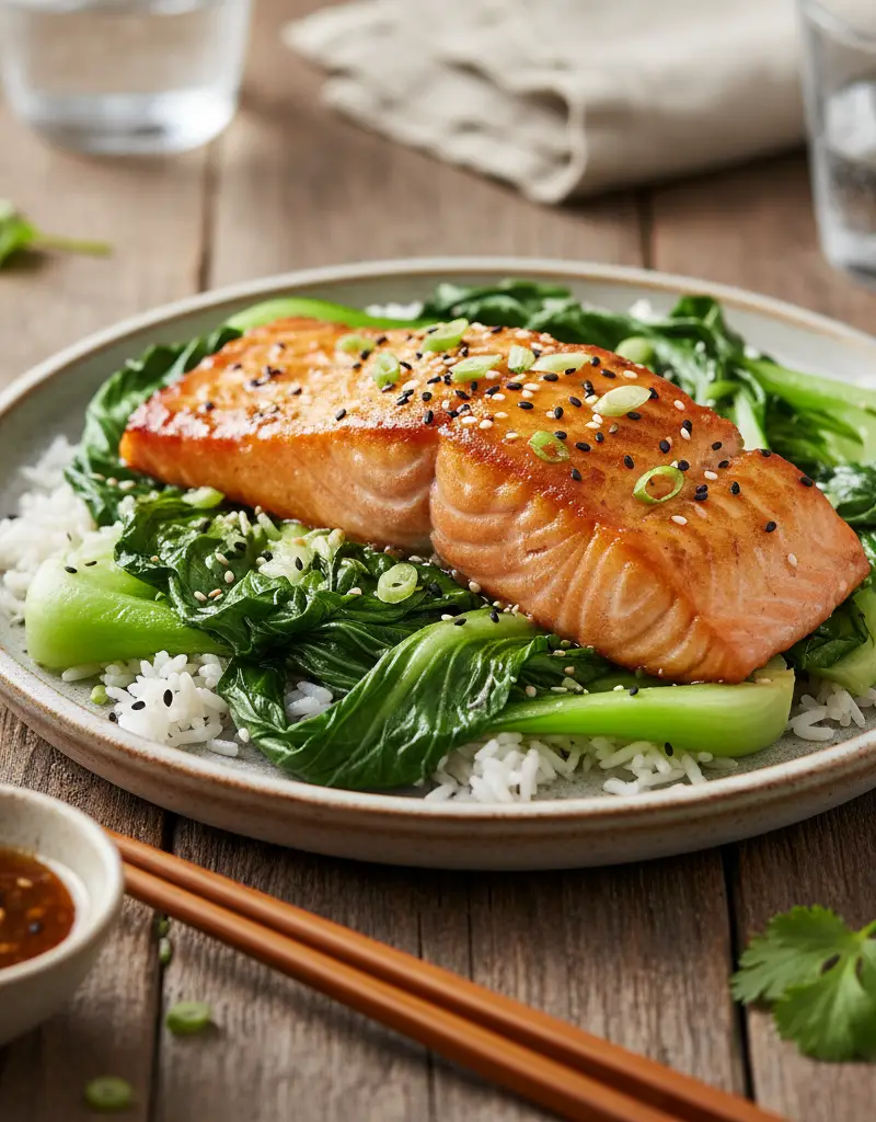 Pan-Seared Salmon with Miso Glaze