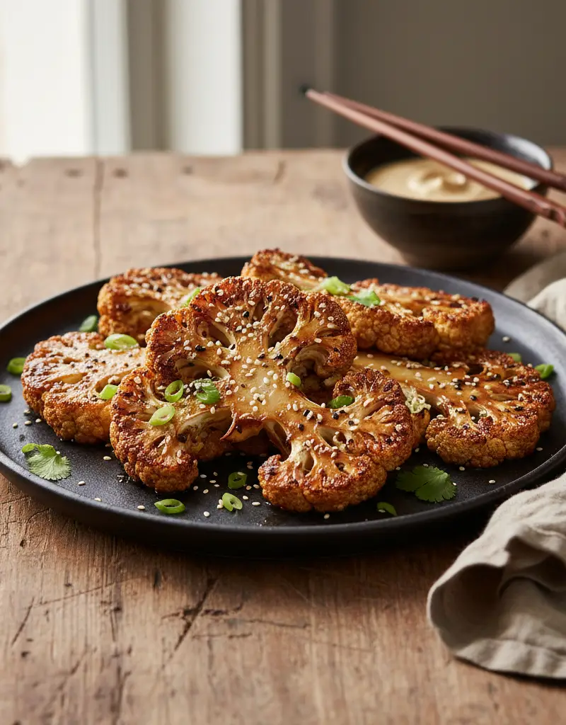 Miso-Glazed Roasted Cauliflower Steaks