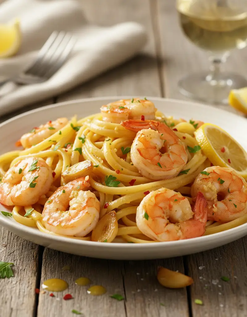 Lemon Garlic Shrimp Scampi