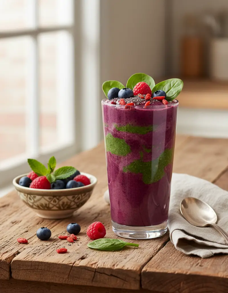 Berry and Spinach Superfood Smoothie