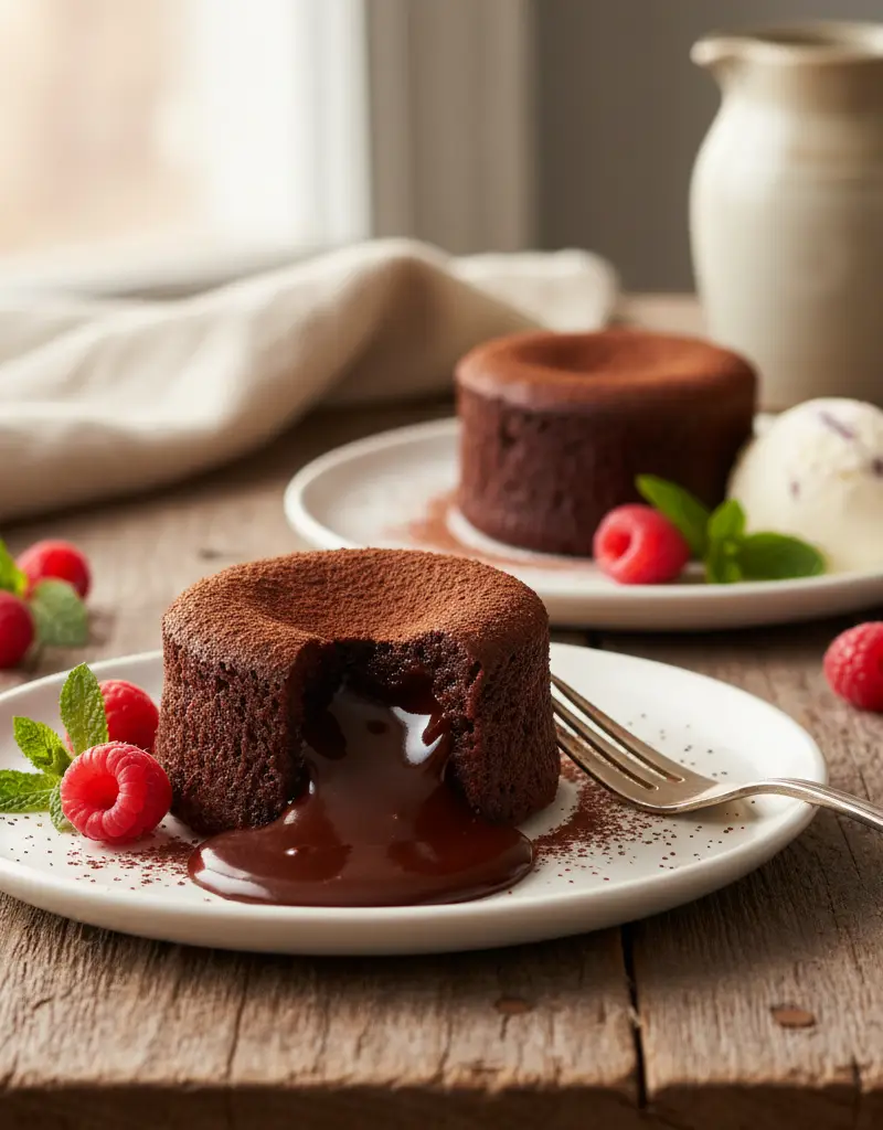 Dark Chocolate Lava Cakes