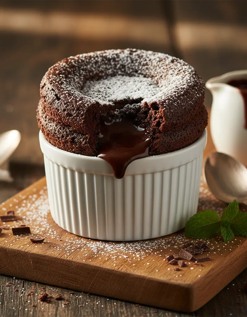 Midnight Dark Chocolate Soufflé