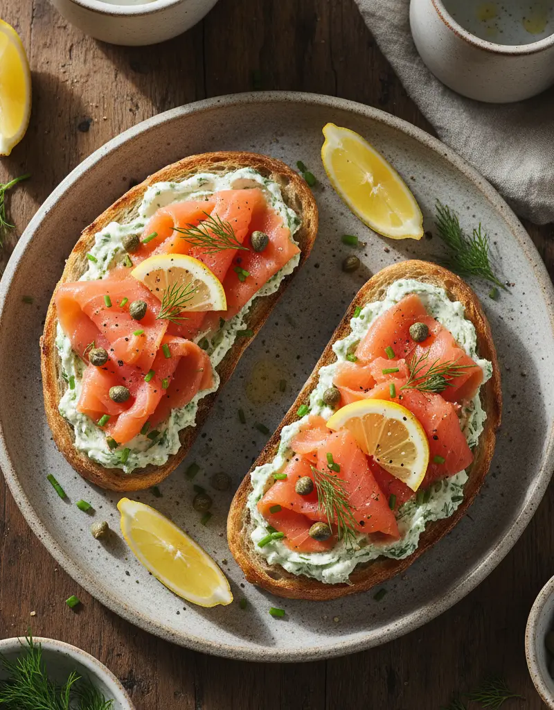 Smoked Salmon & Caper Tartines
