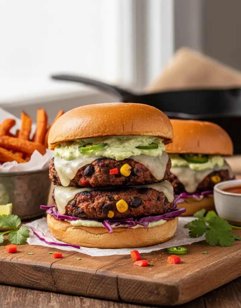 Southwestern Black Bean Burgers
