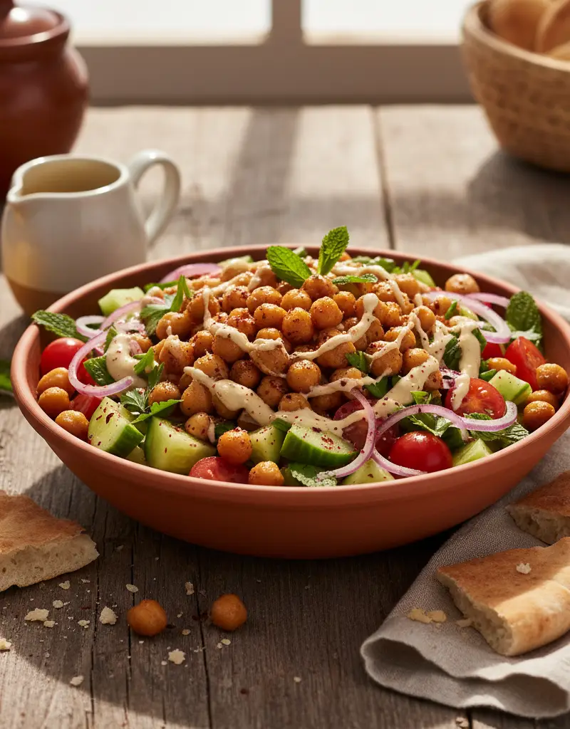 Middle Eastern Chickpea Salad Bowl