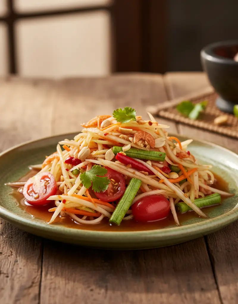 Thai Green Papaya Salad (Som Tum)