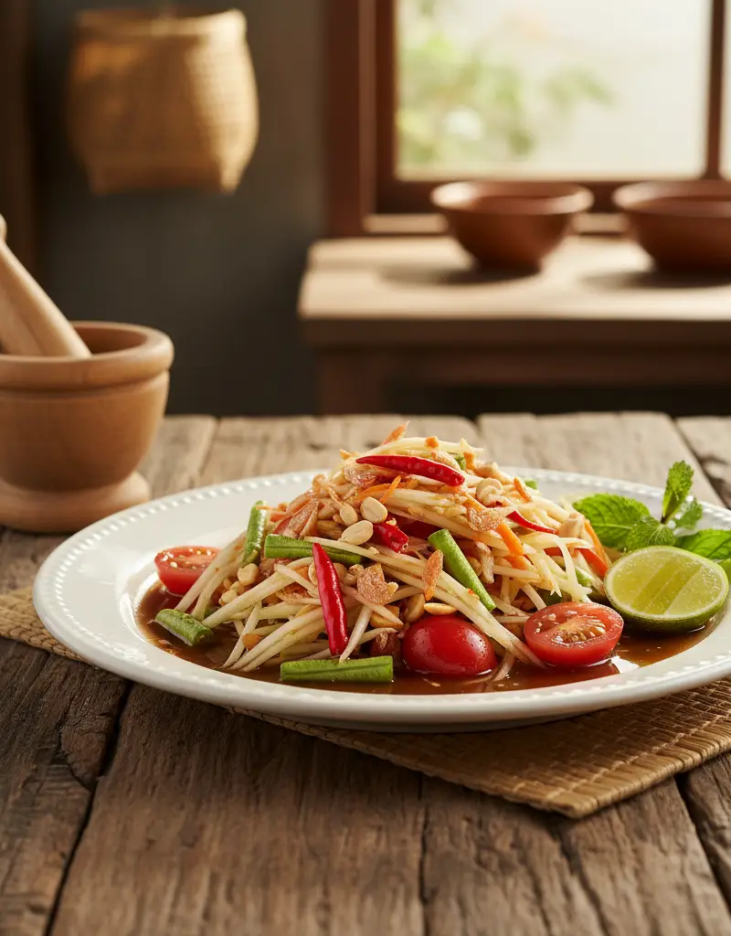 Thai Green Papaya Salad (Som Tum)