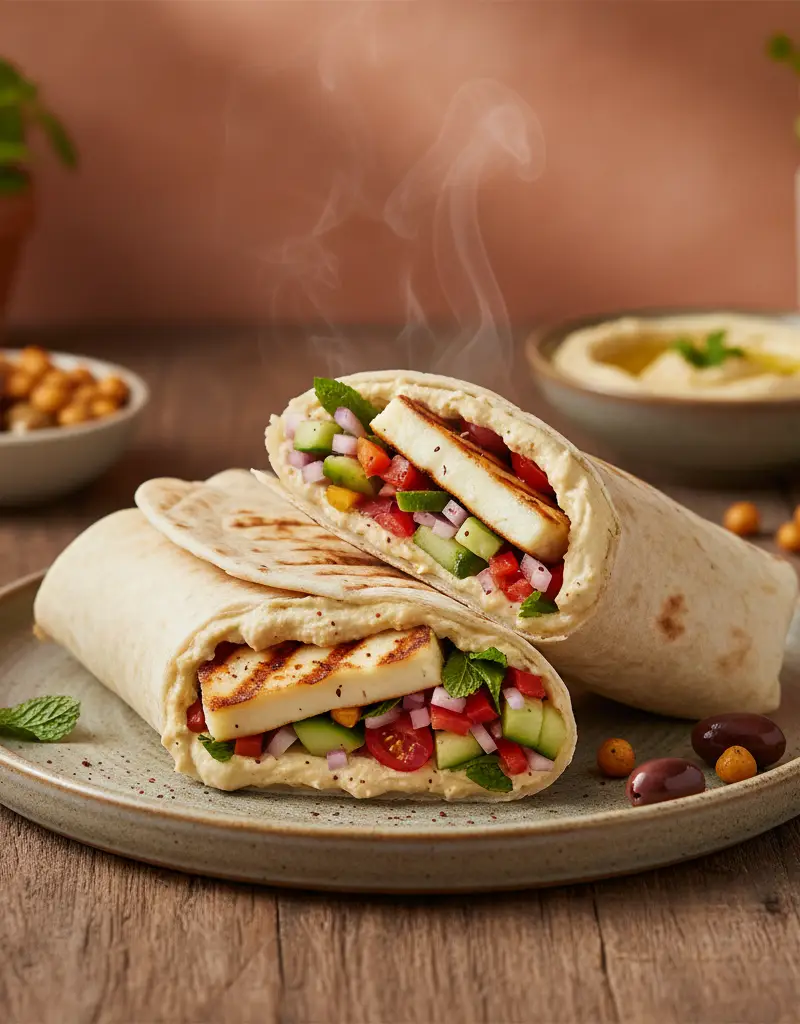 Mediterranean Halloumi Wrap