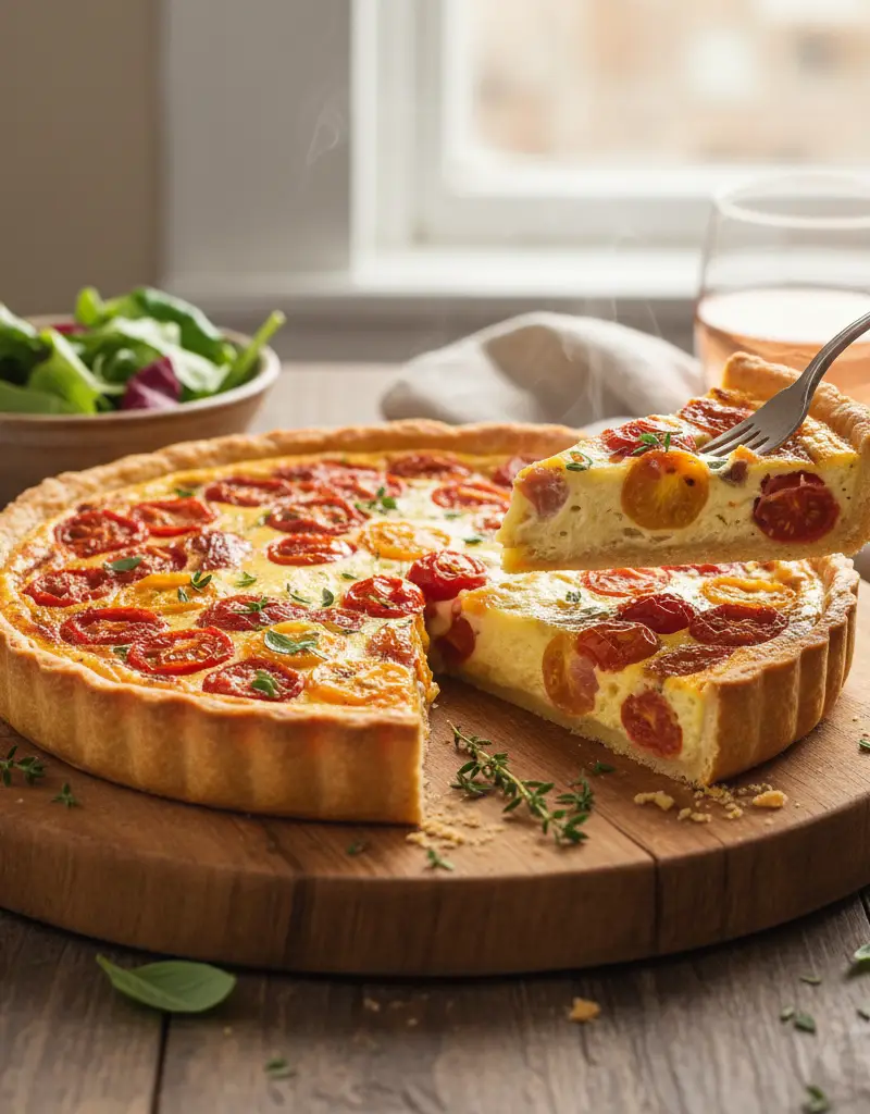 Slow-Roasted Tomato and Gruyere Quiche