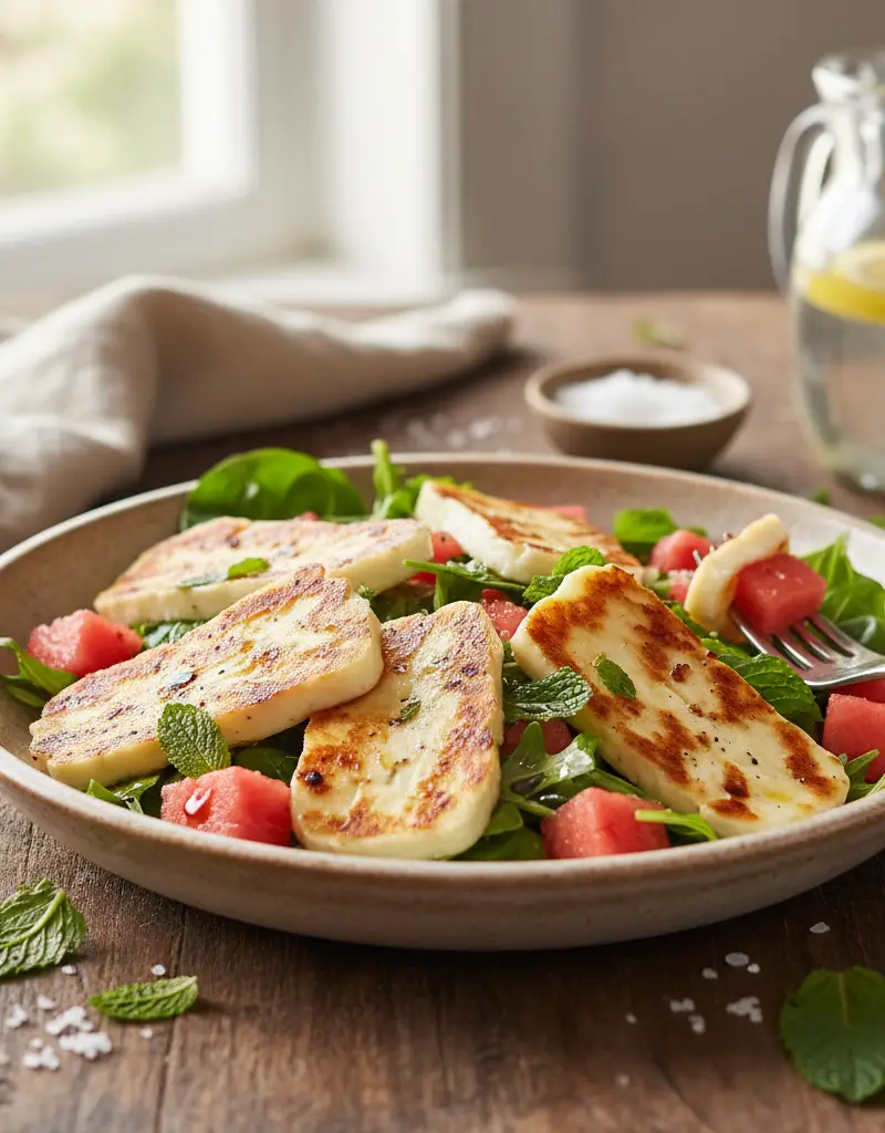 Pan-Seared Halloumi Salad