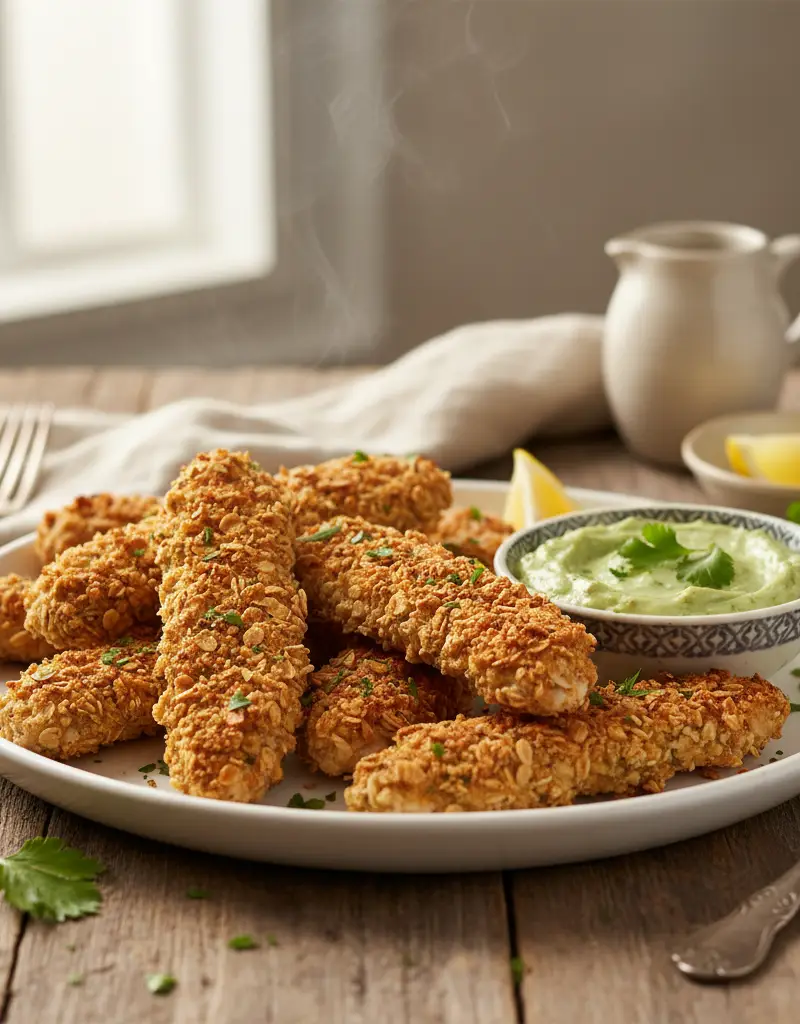Oat-Crusted Chicken Goujons