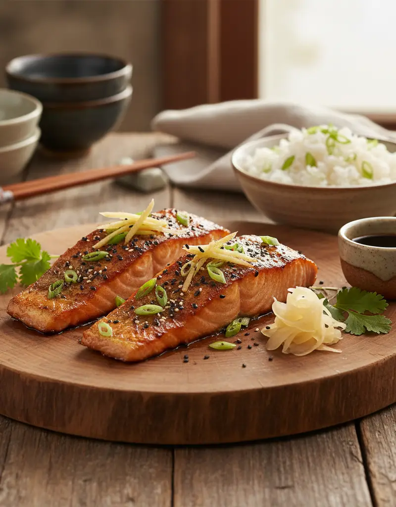 Miso-Glazed Ginger Salmon