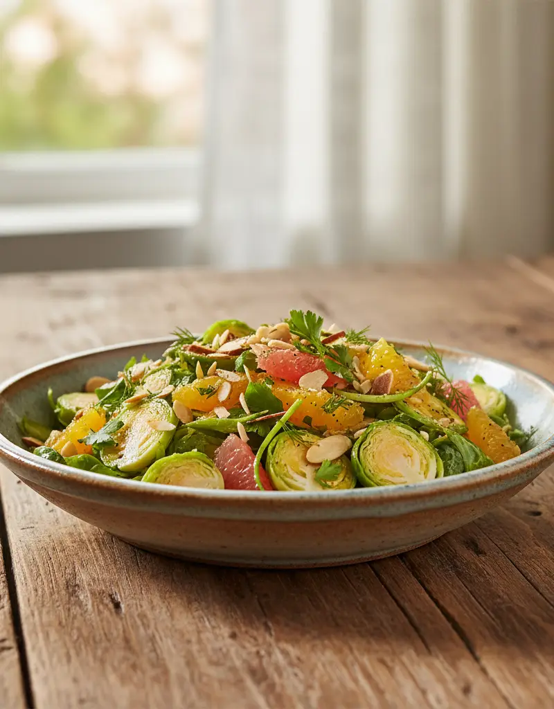 Shave Brussels Sprouts Salad