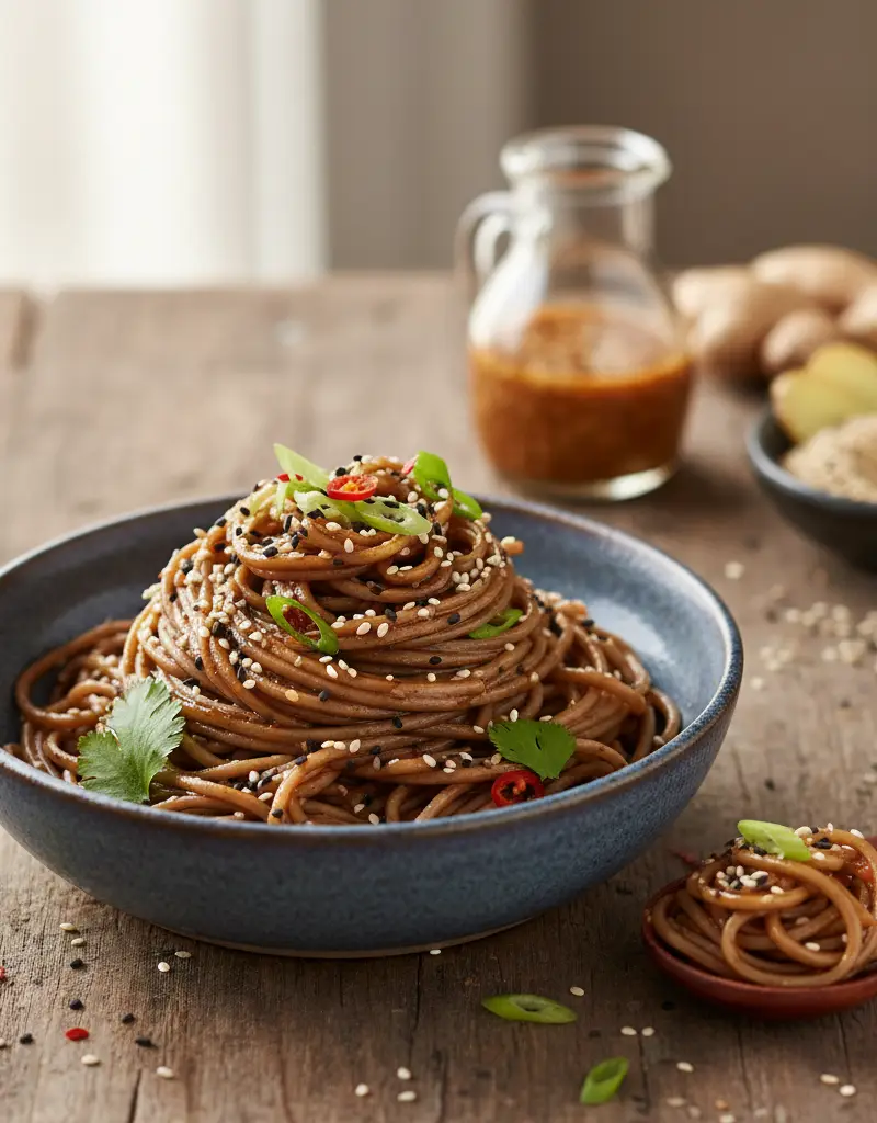 Cold Sesame Soba Noodles