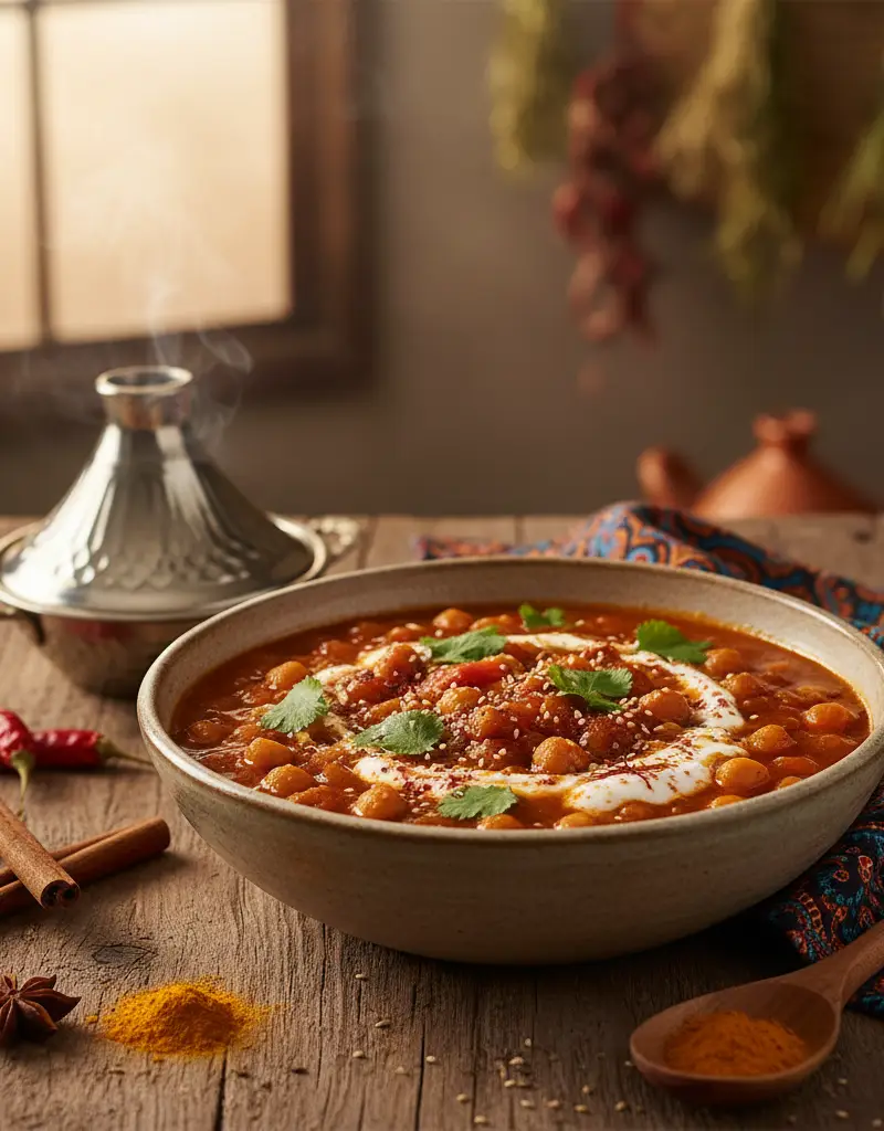 Slow-Roasted Moroccan Chickpea Stew