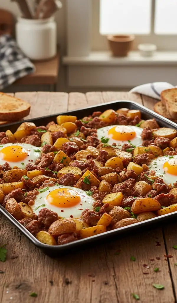 Hearty Sheet Pan Breakfast Hash — Eggs recipe