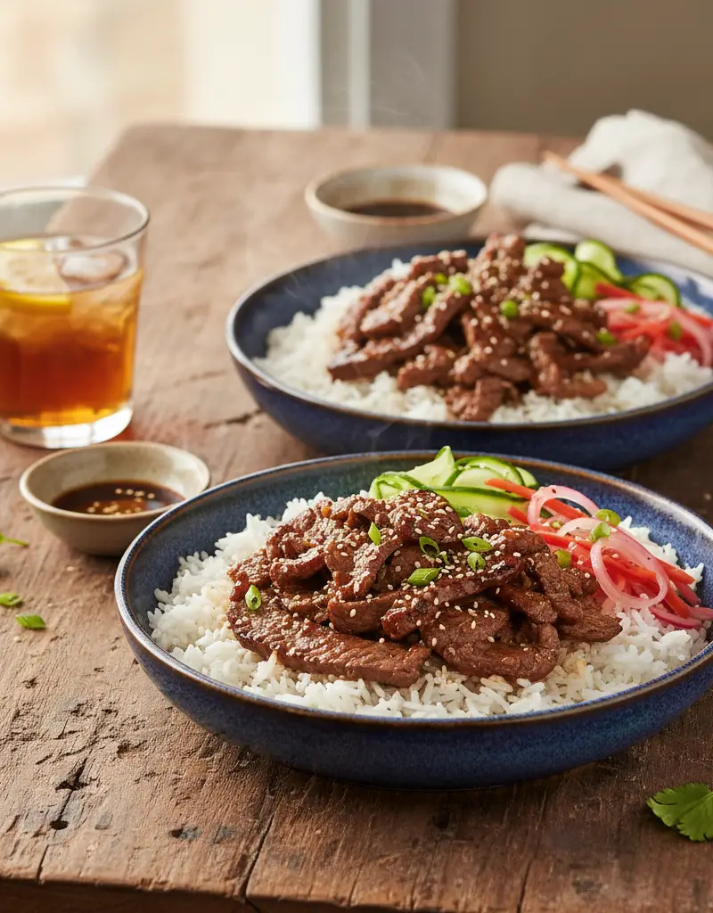 Quick Beef Bulgogi Bowls