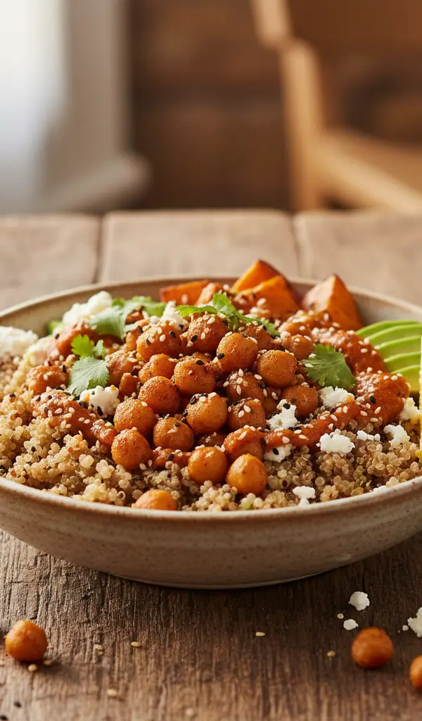 Chickpea and Harissa Grain Bowl — Quinoa recipe