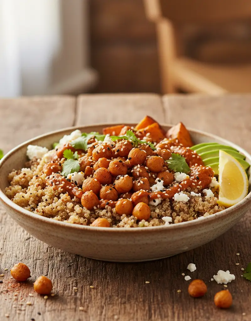 Chickpea and Harissa Grain Bowl