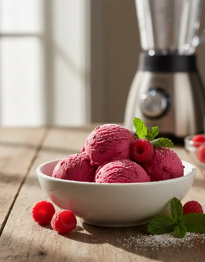 Quick Raspberry Sorbet