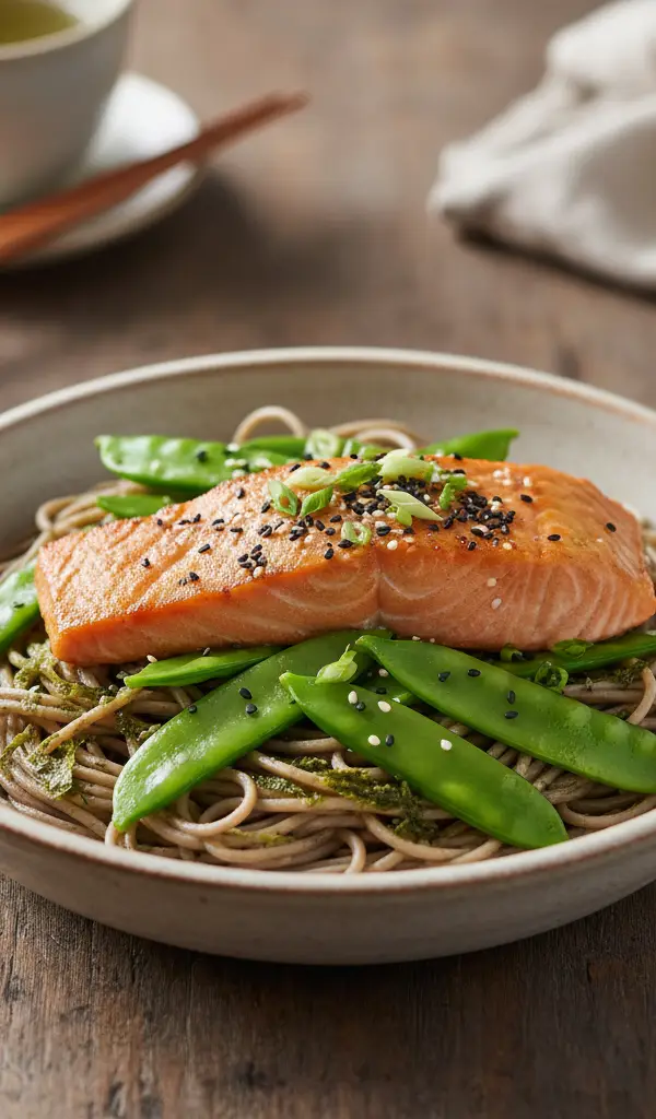 Japanese Miso Salmon Soba — Salmon recipe