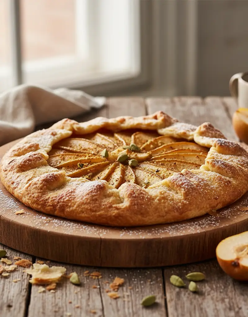 Cardamom and Pear Galette
